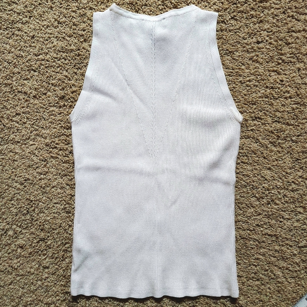 NWOT White House Black Market Sweater Tank Size Small Color white - Picture 7 of 13